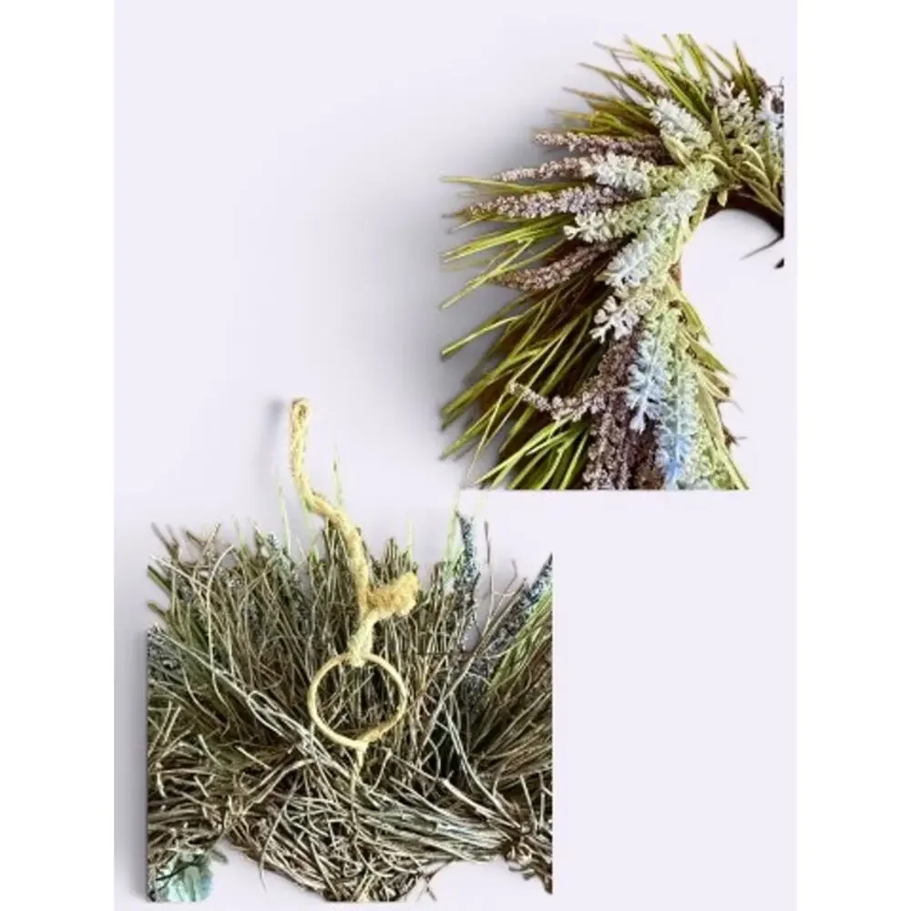 Heart Shaped Lavender Wreath-Faux Floral-Farmhouse-Cottage Door-Wedding-Purple